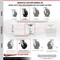 Service Caster 5 Inch Rubber on Steel Caster Set with Roller Bearings 2 Brakes 2 Rigid SCC SCC-TTL30S520-RSR-2-R-2 - alternate 6